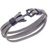 Βραχιόλι Senza Men's Steel Grey Leather Strap - SSD4225GYB