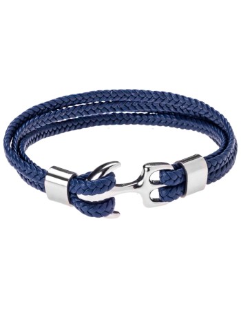 Βραχιόλι Senza Men's Steel Blue Leather Strap - SSD4225SBL