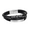 Βραχιόλι Senza Men's Steel Leather Strap - SSD4238