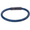 Βραχιόλι Senza Men's Steel Dark Blue Leather Strap - SSD4251-1BL
