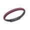 Βραχιόλι Senza Men's Steel Black & Red Leather Strap - SSD4258-1BRD