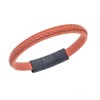 Βραχιόλι Senza Men's Steel Orange Leather Strap - SSD4258BOE