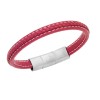 Βραχιόλι Senza Men's Steel Red Leather Strap - SSD4258SRD