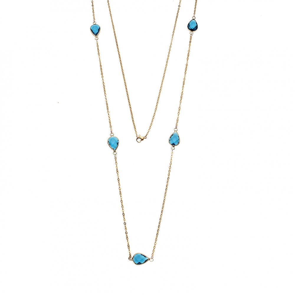 Κολιέ Γυναικείο SΕΝΖΑ Gold Steel - SSD4293-6