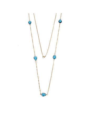 Κολιέ Γυναικείο SΕΝΖΑ Gold Steel - SSD4293-6