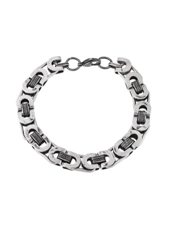 Βραχιόλι Senza Men's Gun Metal Stainless Steel - SSD4429GM