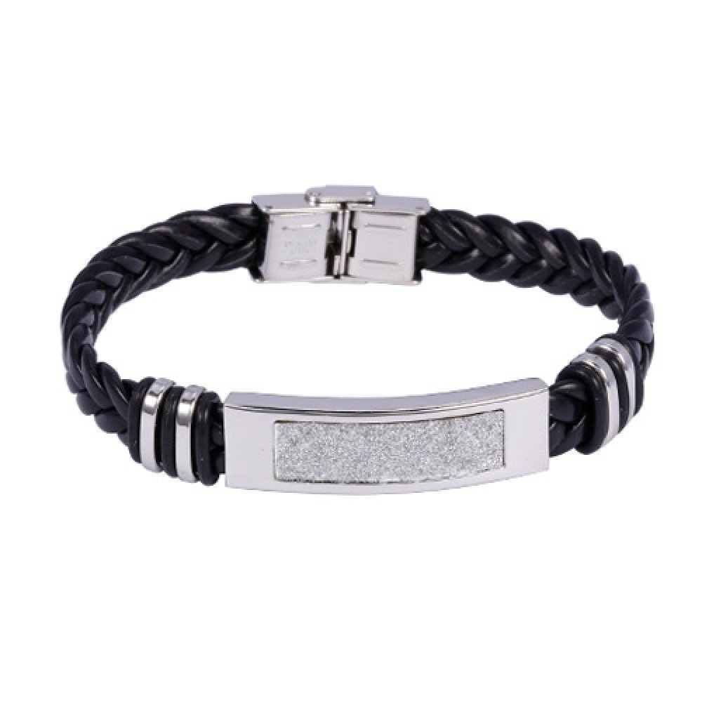 Βραχιόλι Ανδρικό Senza Black Rubber Strap - SSD44706