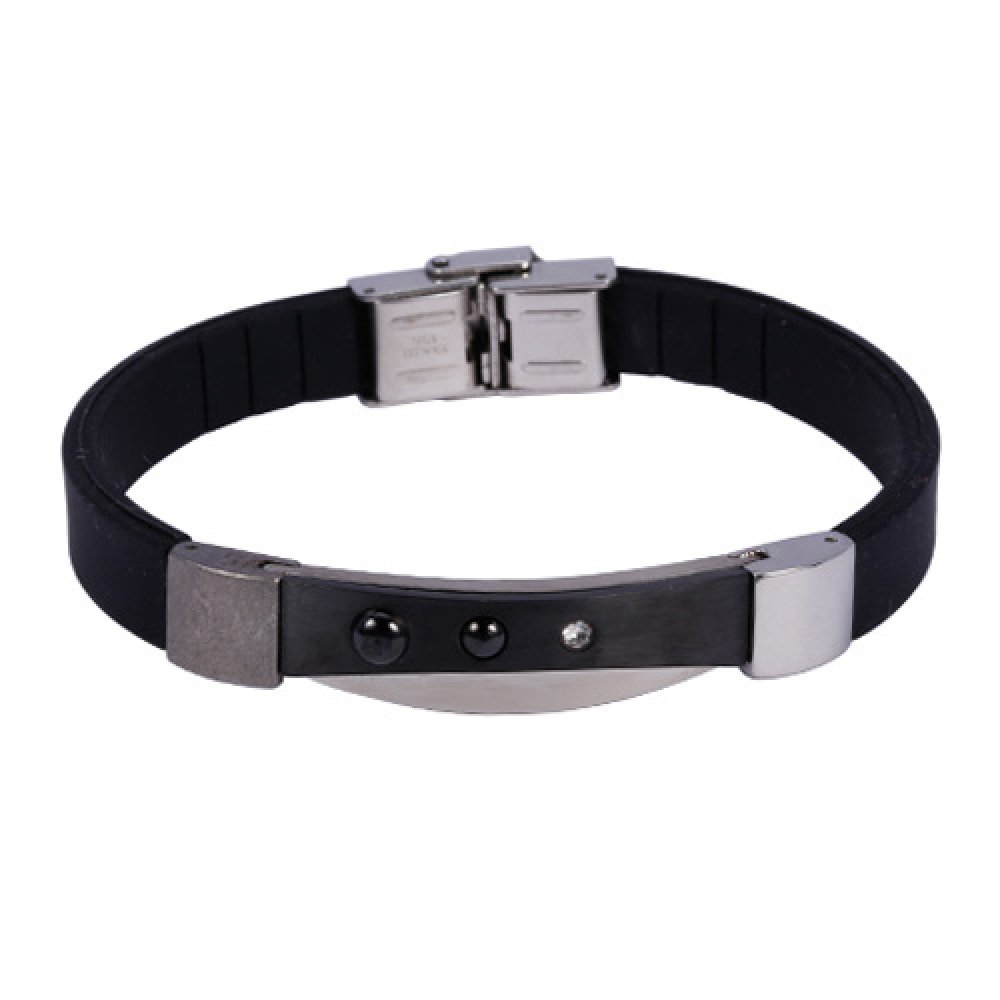 Βραχιόλι Ανδρικό Senza Black Rubber Strap - SSD44710