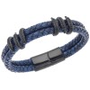 Βραχιόλι Senza Men's Steel Blue Leather Strap - SSD4499BL