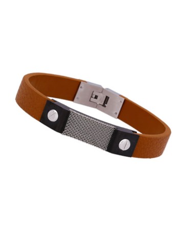 Βραχιόλι Ανδρικό Senza Brown Leather Strap - SSD45674