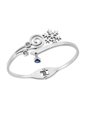 Βραχιόλι SENZA Χειροπέδα Silver Plated Stainless Steel - SSD4569SR