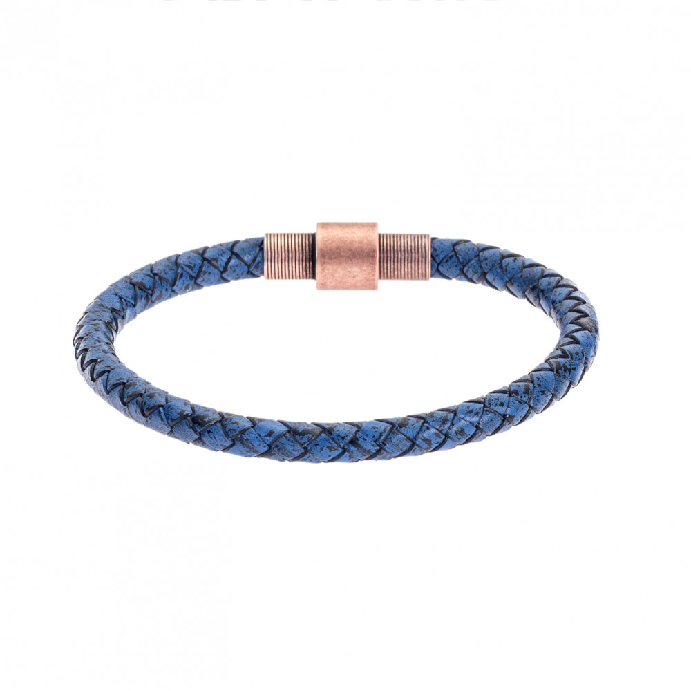 Βραχιόλι Senza Men's Steel Blue Leather Strap - SSD4651RBL