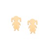 Σκουλαρίκια Γυναικεία SENZA Gold Plated Steel με κοριτσάκι - SSD4666GD