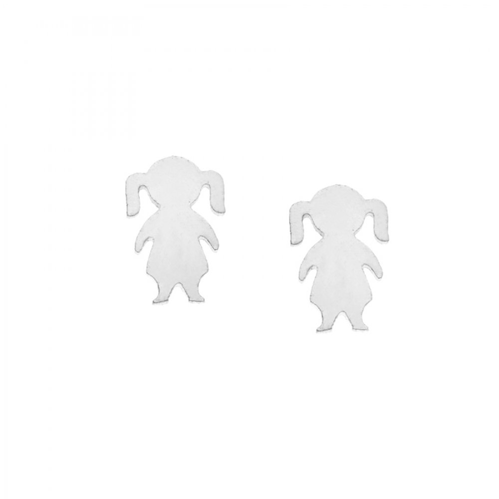 Σκουλαρίκια Γυναικεία SENZA Steel με κοριτσάκι - SSD4666SR