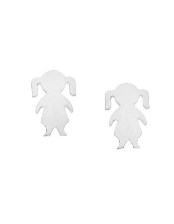 Σκουλαρίκια Γυναικεία SENZA Steel με κοριτσάκι - SSD4666SR