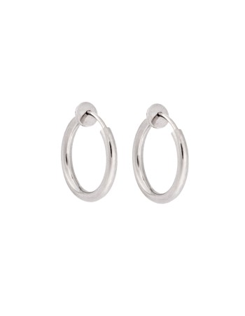 Σκουλαρίκια UNISEX SENZA Steel κρίκος χωρίς τρύπα - SSD4689-2SR