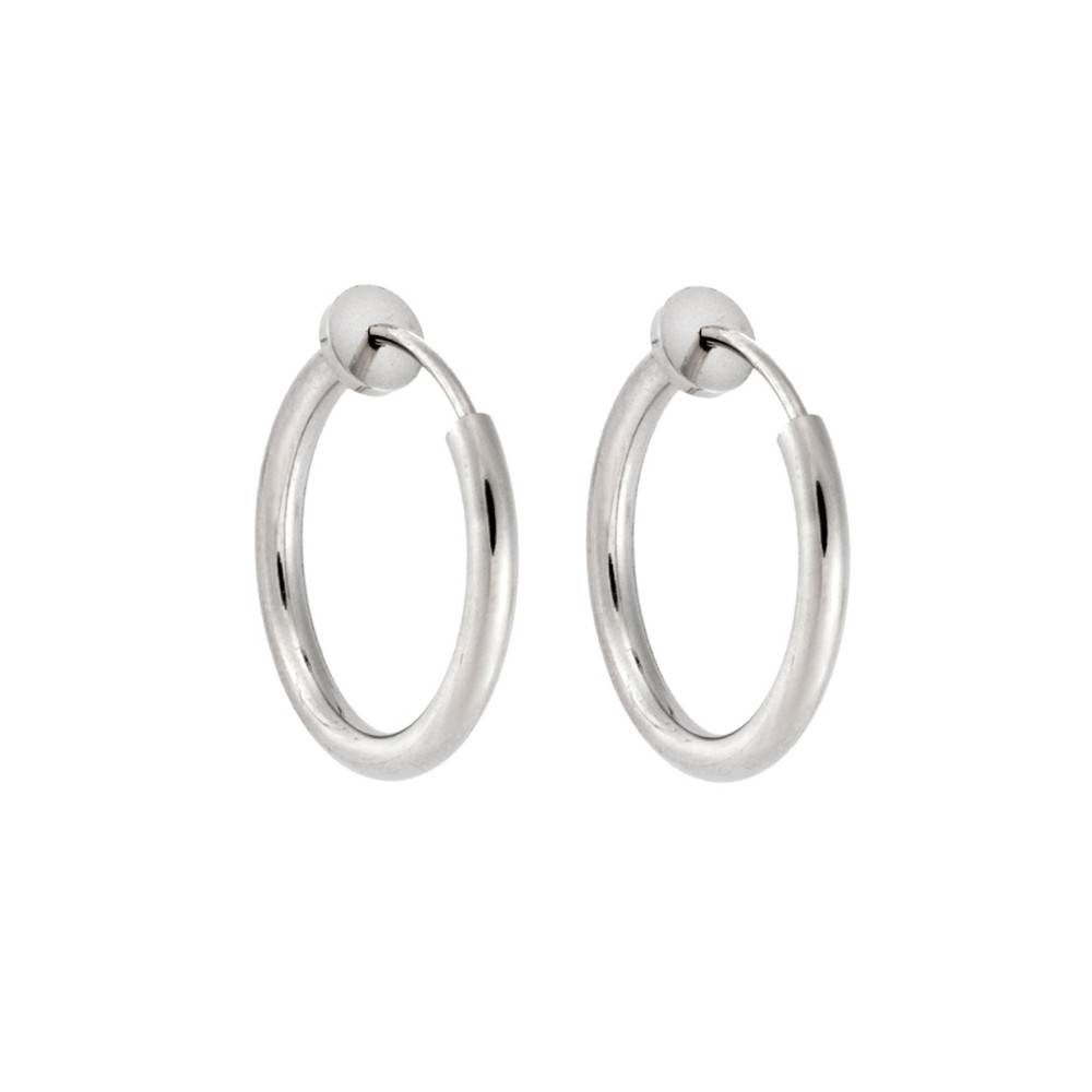 Σκουλαρίκια UNISEX SENZA Steel κρίκος χωρίς τρύπα - SSD4689-3SR