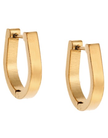 Σκουλαρίκια Κρίκοι SENZA Gold Plated Steel 1.5 cm - SSD4743GD