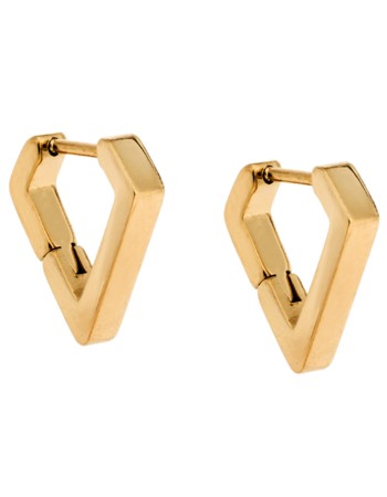 Σκουλαρίκια Κρίκοι SENZA Gold Plated Steel 1.4 cm - SSD4746GD