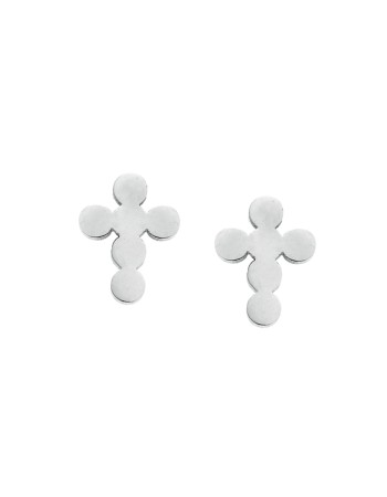 Σκουλαρίκια Γυναικεία SENZA Steel με σταυρό - SSD4757SR