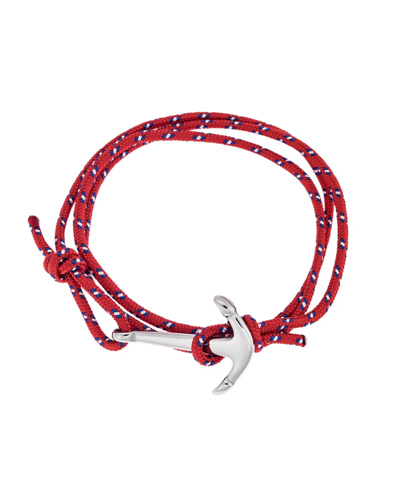 Βραχιόλι Senza Men's Steel κορδόνι με άγκυρα - SSD4801SRD