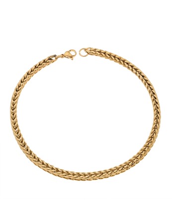 Βραχιόλι Senza Stainless Steel Gold Plated - SSD4856GDBR