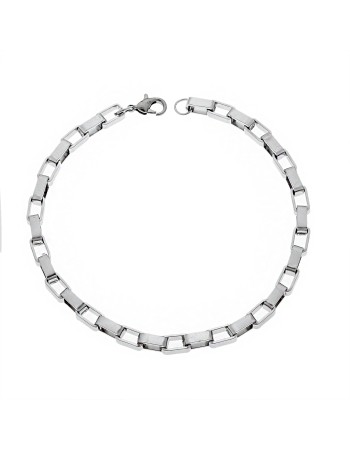 Βραχιόλι Senza Stainless Steel Silver - SSD4860SRBR