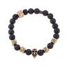 Βραχιόλι Senza Men's Lava Stones with Skull - SSD4870GBK
