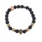 Βραχιόλι Senza Men's Lava Stones with Skull - SSD4870GBK