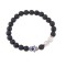 Βραχιόλι Senza Men's Black Lava & American Howlite Stones - SSD4875BKWH