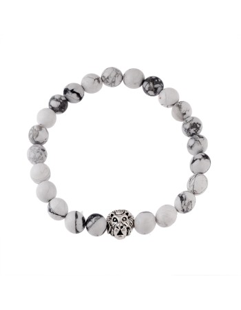 Βραχιόλι Senza Men's White American Howlite Stone - SSD4886WH