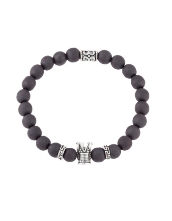 Βραχιόλι Senza Men's Sandblasted Hematite - SSD4895SBK