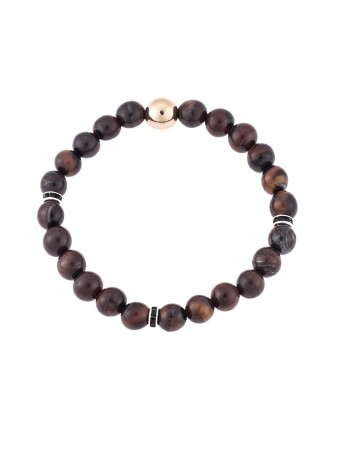 Βραχιόλι Senza Men's with Red Tiger Eye Stones - SSD4897GRD