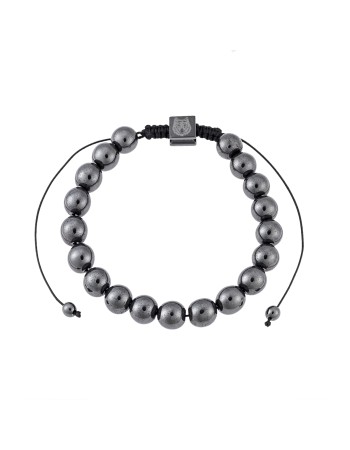 Βραχιόλι Senza Men's Hematite with black Cord - SSD4904