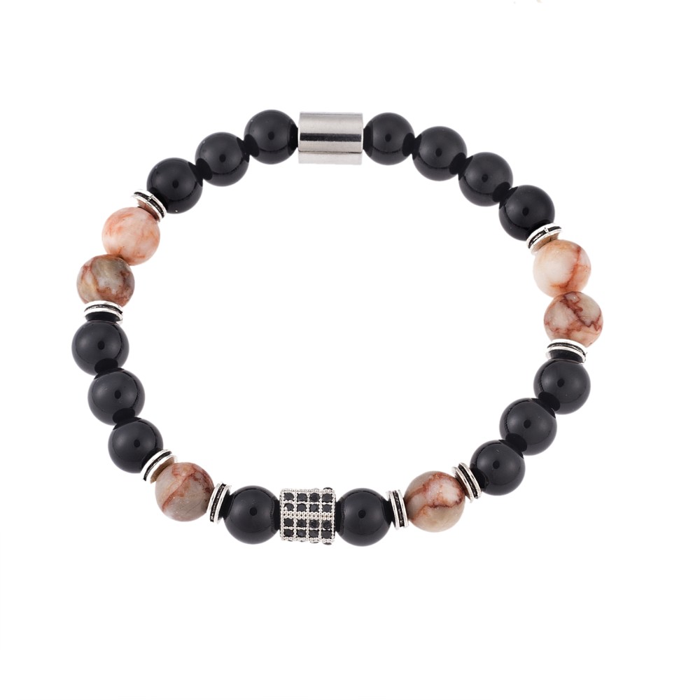 Βραχιόλι Senza Men's Onyx Stones - SSD4920