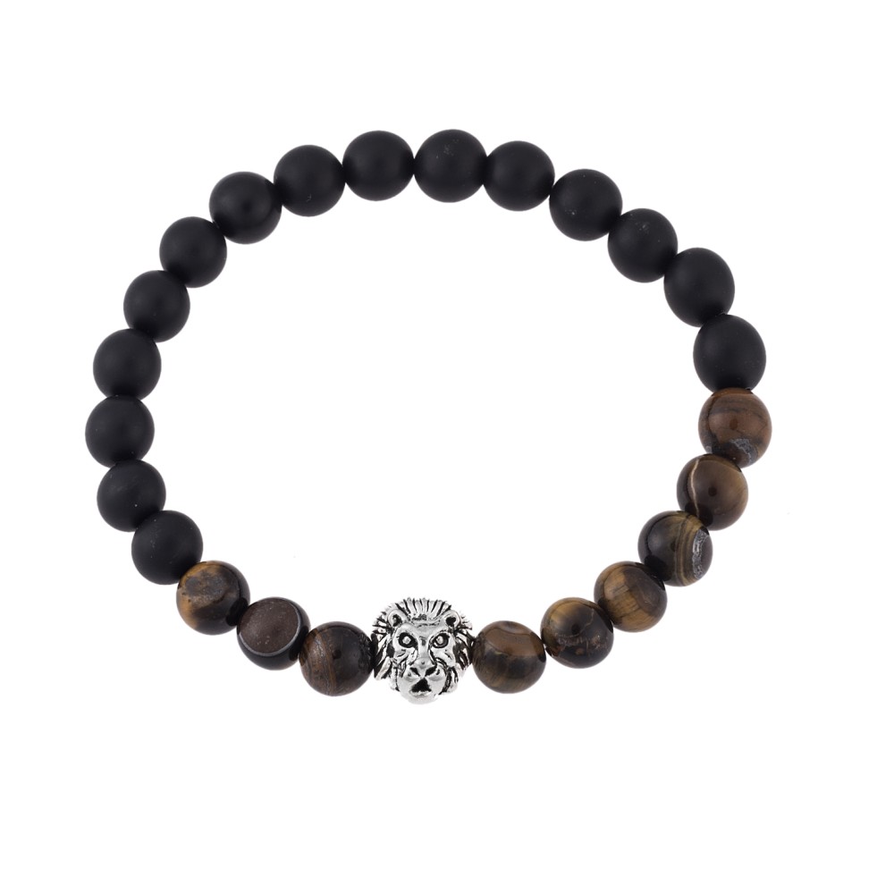 Βραχιόλι Senza Men's Onyx & Tiger Eye - SSD4929