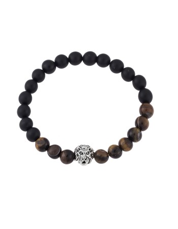 Βραχιόλι Senza Men's Onyx & Tiger Eye - SSD4929