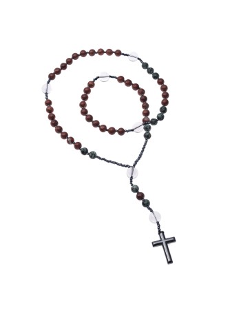 Κολιέ Men's Senza Multicolor Stones with Steel Cross - SSD4948-2