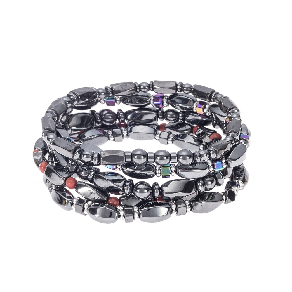 Βραχιόλι Senza Men's Hematite & Red Jasper Bracelet - SSD4954