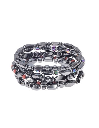 Βραχιόλι Senza Men's Hematite & Red Jasper Bracelet - SSD4954