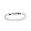 Βραχιόλι Senza Men's Steel White Leather Strap - SSD4956SWH
