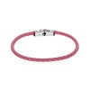 Βραχιόλι Senza Men's Steel Pink Leather Strap - SSD4987PK