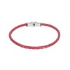 Βραχιόλι Senza Men's Steel Red Leather Strap - SSD4987RD