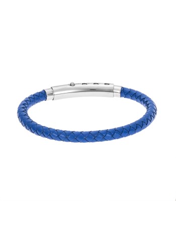 Βραχιόλι Senza Men's Steel Blue Leather Strap - SSD4990BL