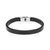 Βραχιόλι Senza Men's Steel Black Leather Strap - SSD4995-2BK
