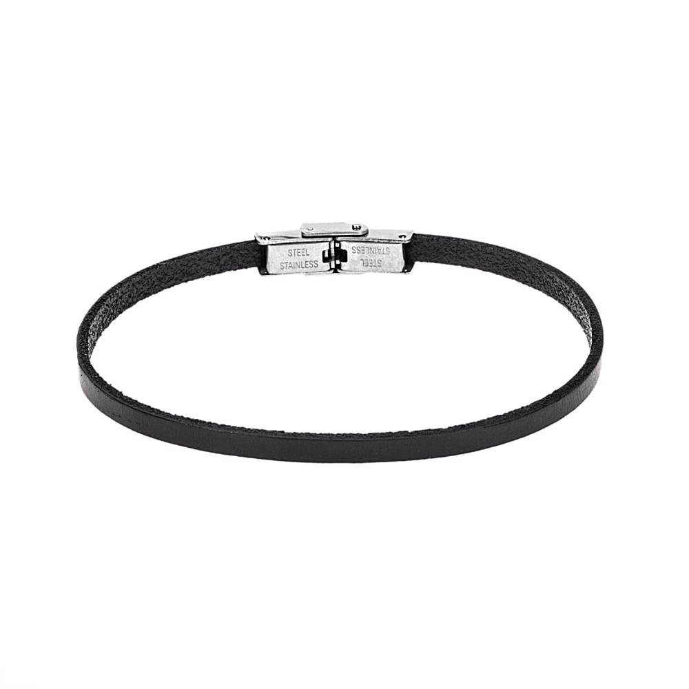 Βραχιόλι Senza Men's Steel Brown Leather Strap - SSD4995BN