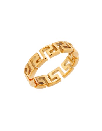 Δαχτυλίδι Senza Unisex Gold Plated Steel, με μαίανδρο - SSD5009GD