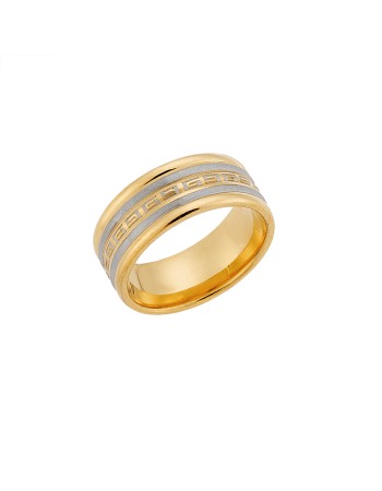 Δαχτυλίδι Senza Unisex Gold Plated Steel, με μαίανδρο - SSD5011GD