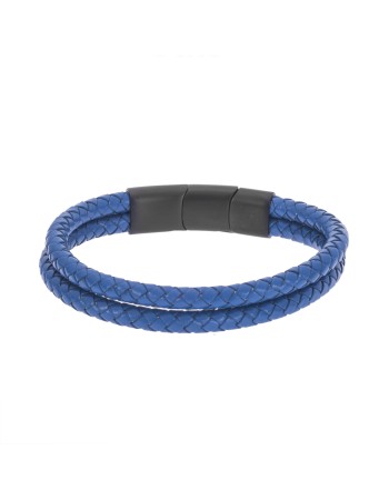 Βραχιόλι Senza Men's Steel Blue Leather Strap - SSD5026BBL