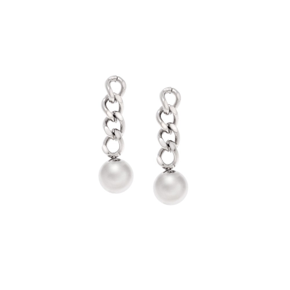 Σκουλαρίκια Γυναικεία SENZA Steel με αλυσίδα - SSD5123SR